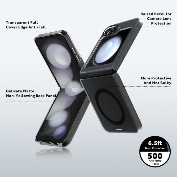 YoungKit Hidden Sand Matte Texture Case for Samsung Z Flip 6 - Image 8
