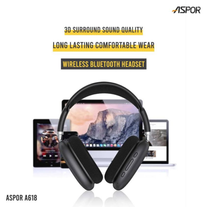 Aspor A618 Wireless Bluetooth Headset - Image 4