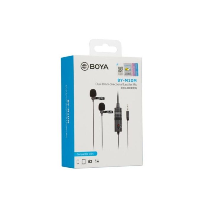 Boya Dual Omni-directional Lavalier Mic BY-M1DM - Image 7