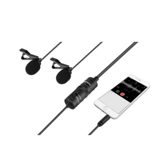 Boya Dual Omni-directional Lavalier Mic BY-M1DM - Image 2