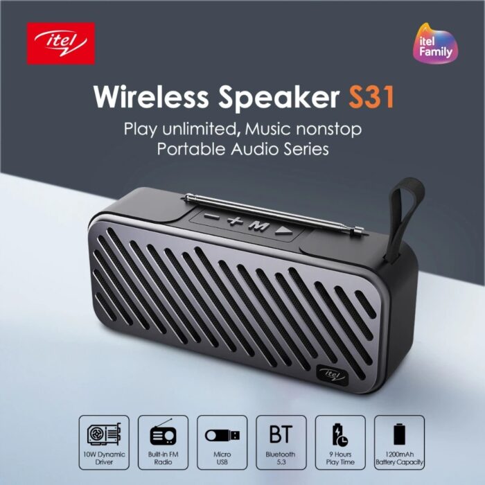 iTel Portable FM Wireless Speaker S31 - Image 3