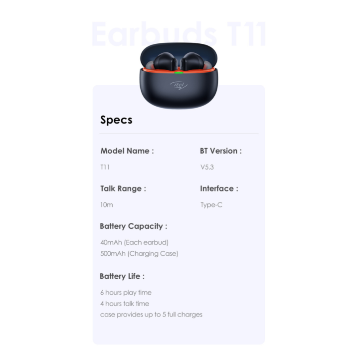iTel T11 Earbuds - Image 6