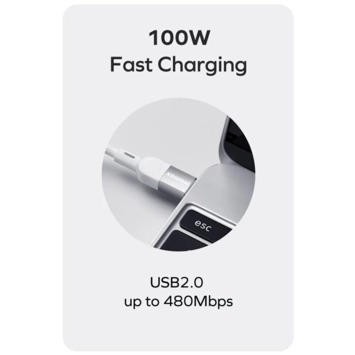 momax Mag Link Magnetic USB-C to USB-C Cable 100W - Image 5