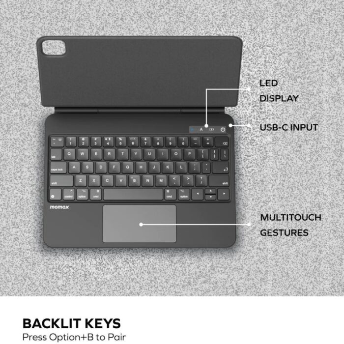 momax Mag Link Wireless Magnetic Keyboard KB3M for Apple iPad Pro 11 - Image 5