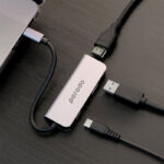 Porodo 3 in 1 Aluminum USB-C Hub - Image 2