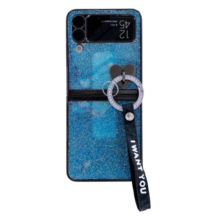 Z Flip 3 Case Love Pendant Rhinestone Decoration - Image 2