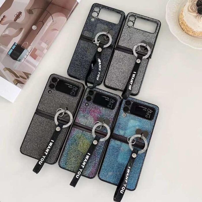 Z Flip 3 Case Love Pendant Rhinestone Decoration - Image 4