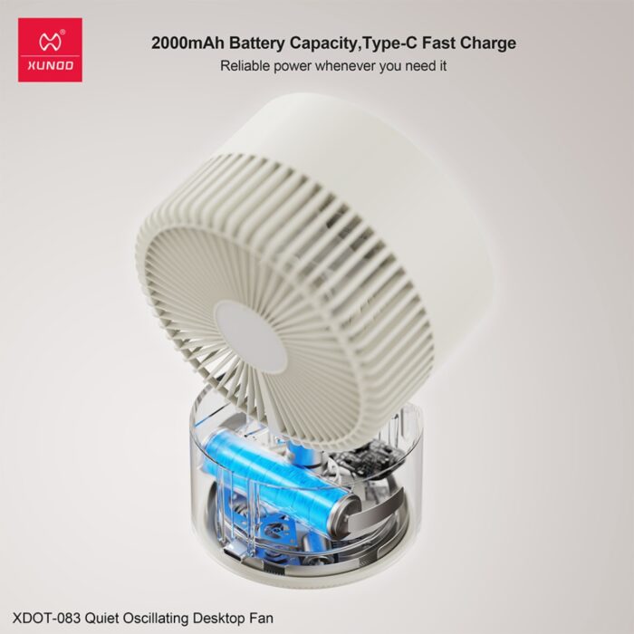 Xundd XDOT-083 Oscillating Quiet Desktop Fan - Image 8