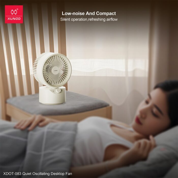 Xundd XDOT-083 Oscillating Quiet Desktop Fan - Image 5