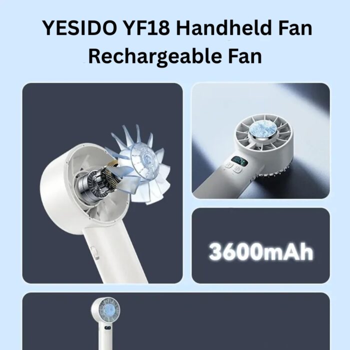YESIDO YF18 Handheld Rechargeable Fan - Image 6