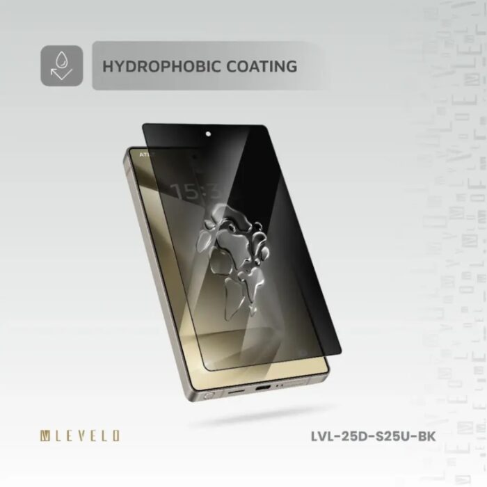 Levelo 2.5D Silk Print High Silicon Aluminum Glass Privacy Protector for Samsung S25 Ultra - Image 4