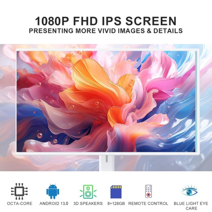 32 Inch Portable Smart TV 1080p Touch Screen Monitor 128GB - Image 6