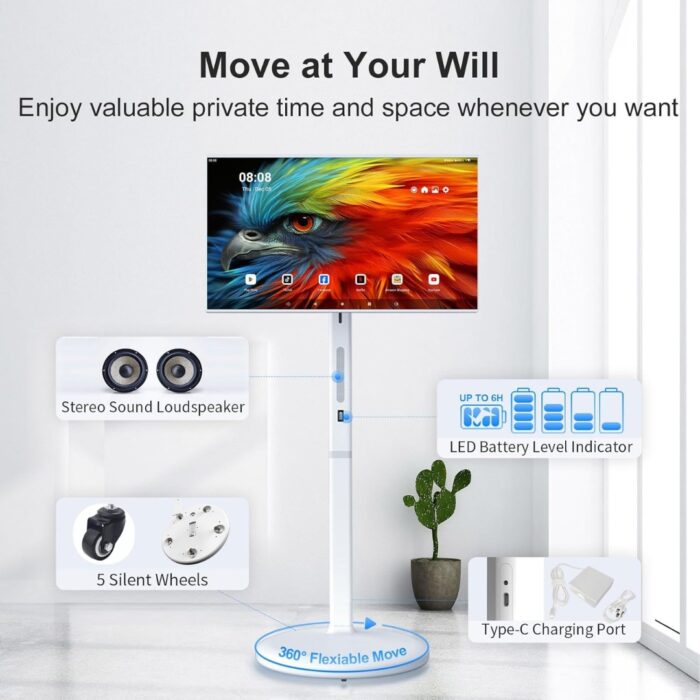 32 Inch Portable Smart TV 1080p Touch Screen Monitor 128GB - Image 5