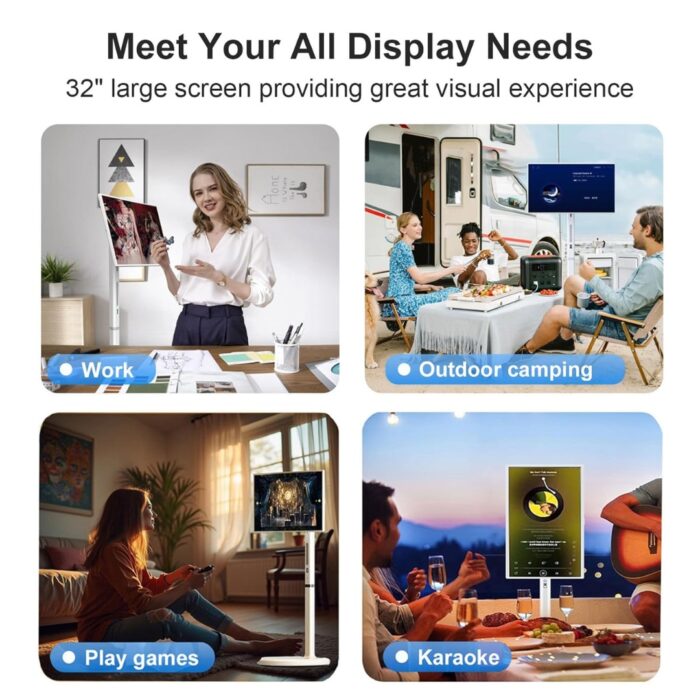 32 Inch Portable Smart TV 1080p Touch Screen Monitor 128GB - Image 4