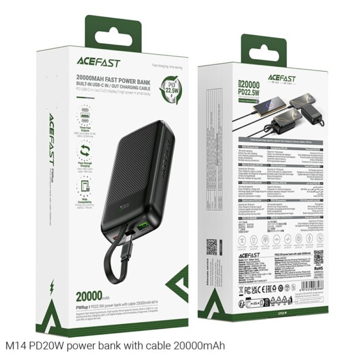 ACEFAST M14-20000 Power Bank 20000mAh PD 22.5W Fast Charging - Image 8