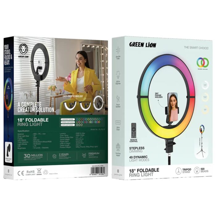 Green Lion 18 inch Foldable Ring Light - Image 3