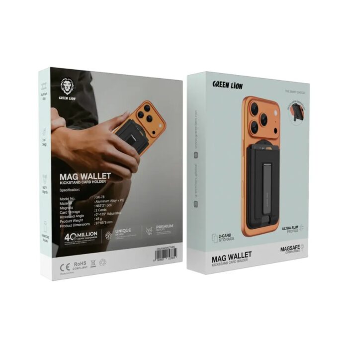 Green Lion Mag Wallet Kickstand Card Holder - Image 3