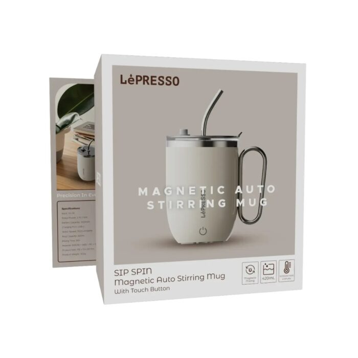 LePresso Sip Spin Magnetic Auto Stirring Mug - Image 4