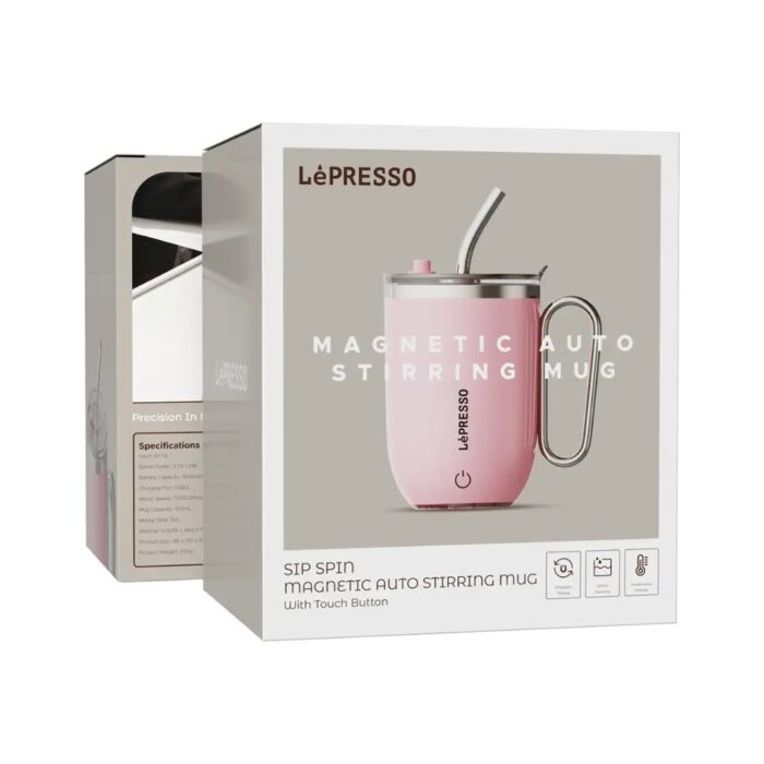 LePresso Sip Spin Magnetic Auto Stirring Mug - Image 6