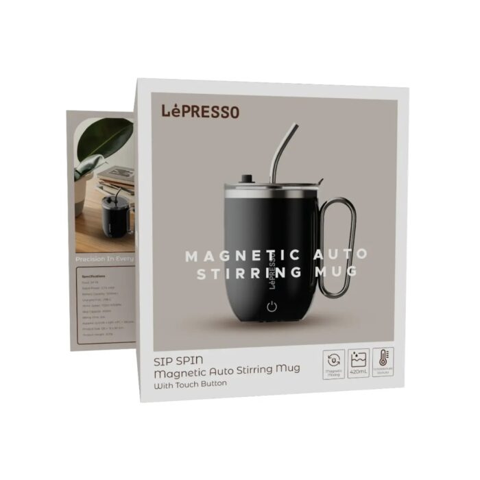 LePresso Sip Spin Magnetic Auto Stirring Mug - Image 2