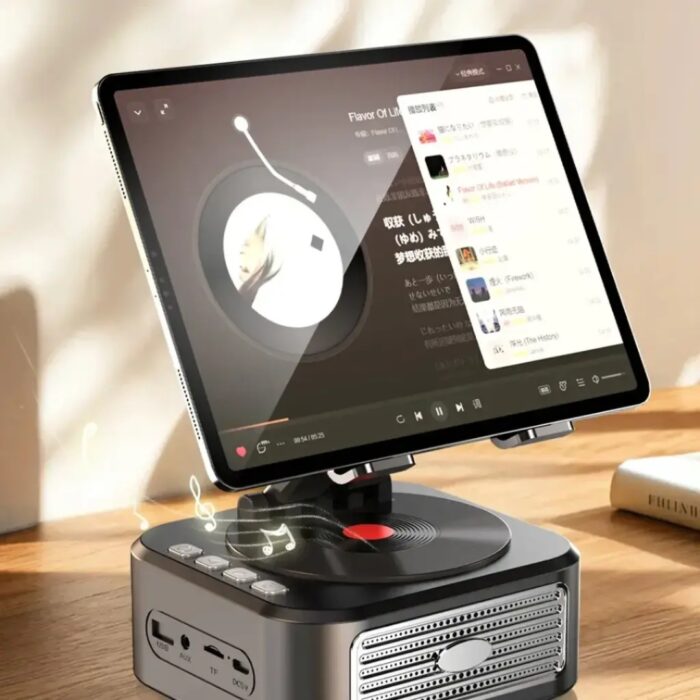 Porodo Lifestyle Multifunctional Tablet Stand with Speaker & Power Bank - Image 2