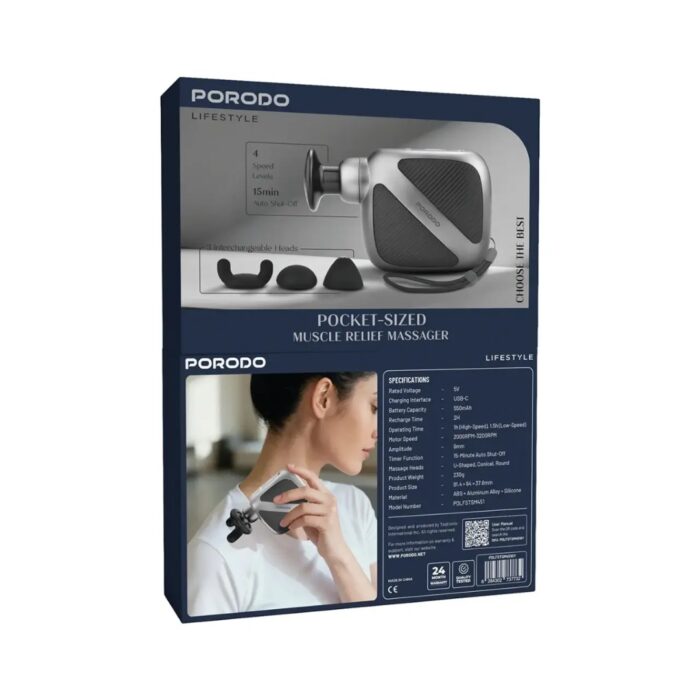 Porodo Lifestyle Pocket-Sized Muscle Relief Massager - Image 10