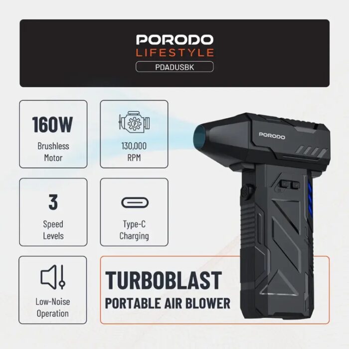 Porodo Lifestyle Turboblast Portable Air Blower - Image 6