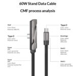 YESIDO CA207 1.2m USB-C to USB-C 60W Cable with Stand - Image 10