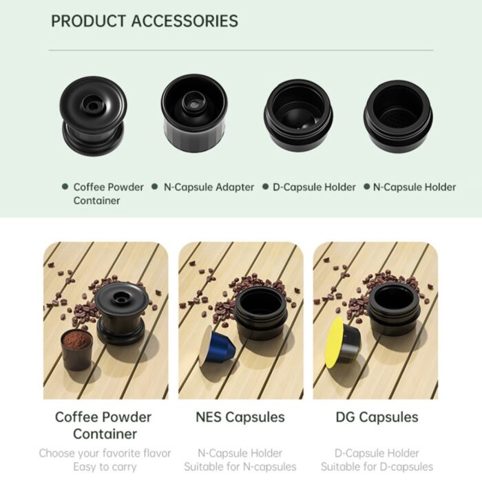 YESIDO EC30 Portable Espresso Coffee Machine 20Bar - Image 3