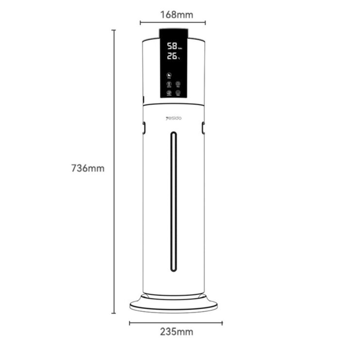 YESIDO EC31 Smart Humidifier 9L Large Capacity Tank - Image 11