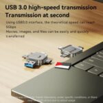 YESIDO GS23 USB 3.0 High Speed 4 in 1 TF Card Reader - Image 6