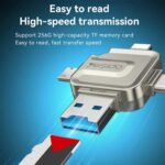 YESIDO GS23 USB 3.0 High Speed 4 in 1 TF Card Reader - Image 4