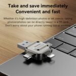 YESIDO GS23 USB 3.0 High Speed 4 in 1 TF Card Reader - Image 3