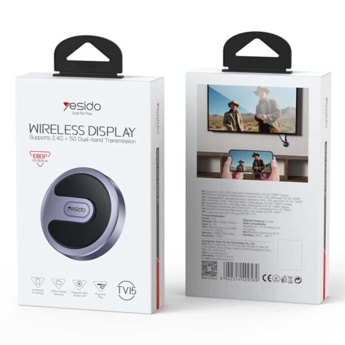 Yesido TV15 Wireless Display Adapter Screen Mirroring Dongle for Miracast - Image 8