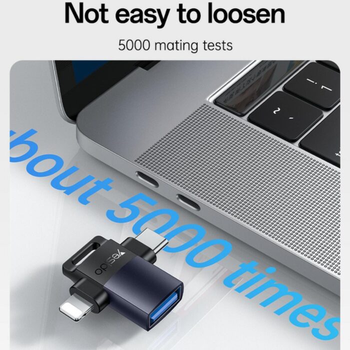 Yesido GS35 Otg Adapter USB A to type C and Lightning - Image 7
