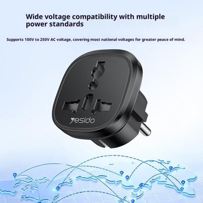 YESIDO MC44 EU Plug to Universal Socket Global Travel Adapter - Image 6