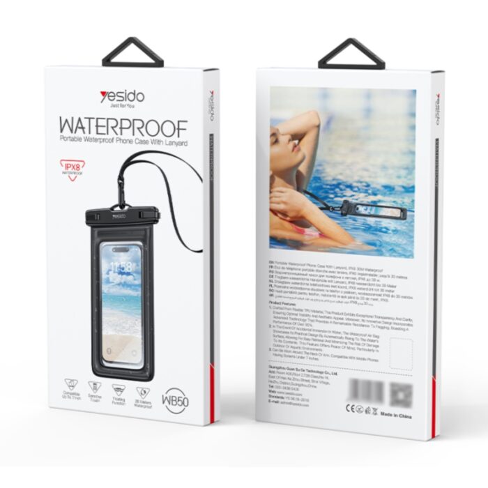 Yesido WB50 Waterproof Phone Case with lanyard - Image 3