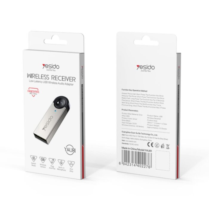 Yesido YAU81 Mini Car USB Bluetooth Receiver Parameter - Image 2