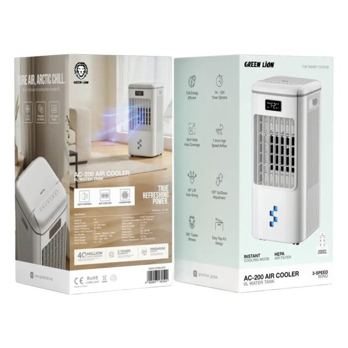 Green Lion AC-200 Air Cooler with 6L Water Tank (Air Cooler + Humidifier + Air Purifier) - Image 7