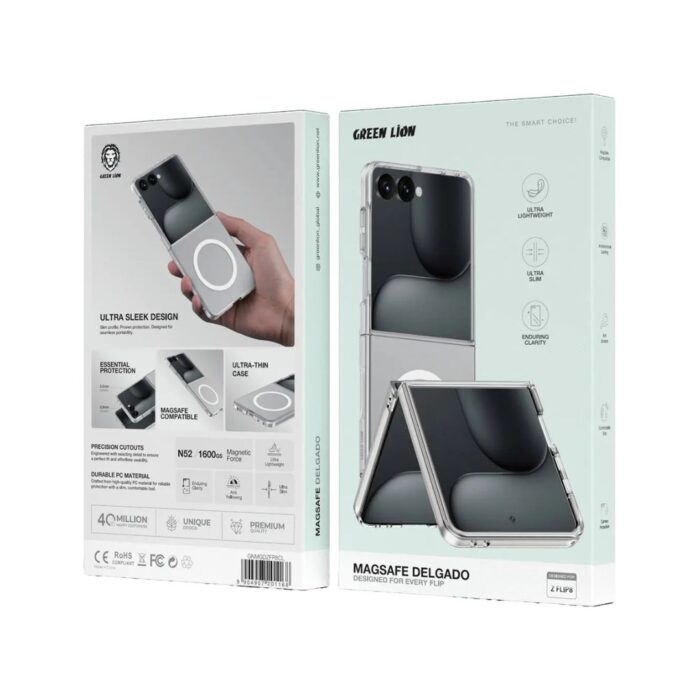 Green Lion MagSafe Delgado Case for Z Flip 8 - Image 3