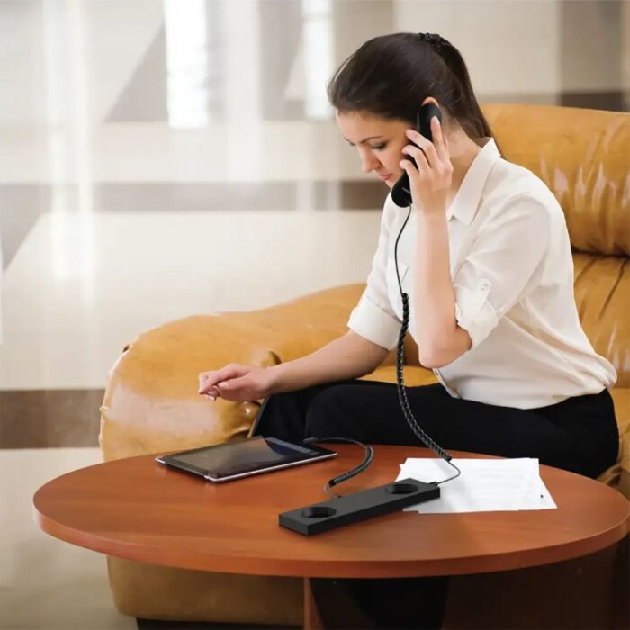 Porodo Classic Retro Phone Handset with Type C Connector | Noise-Cancelling Microphone - Image 3