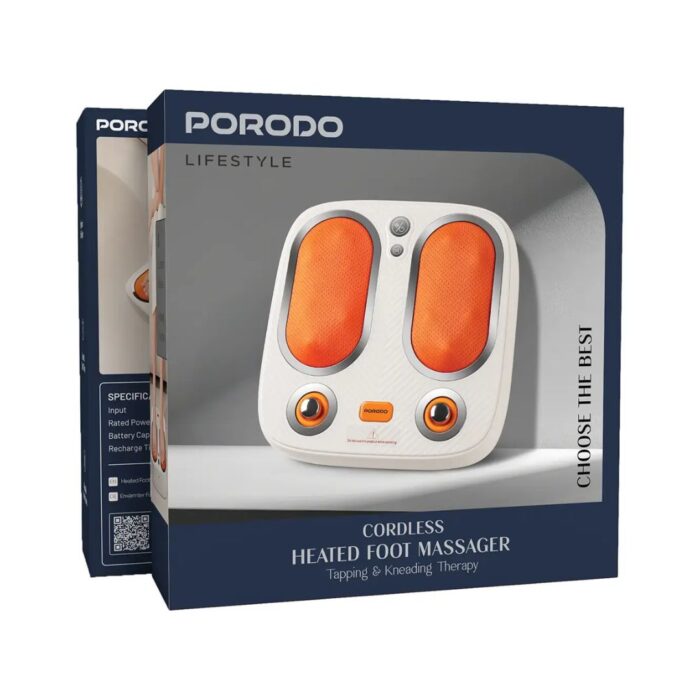 Porodo Lifestyle Cordless Heated Foot Massager with Tapping & Kneading Therapy - Image 5