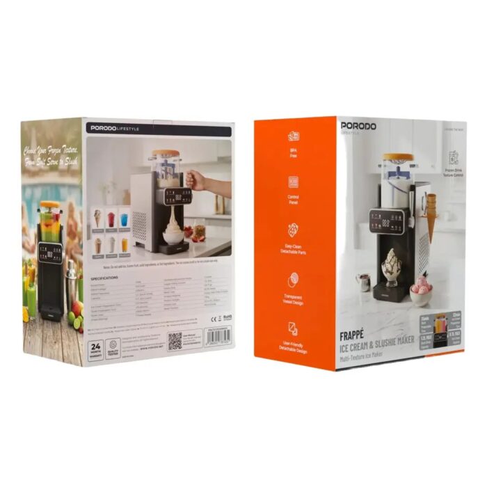 Porodo Lifestyle Frappé Ice Cream & Slushie Maker with Multi Texture Ice Maker - Image 5