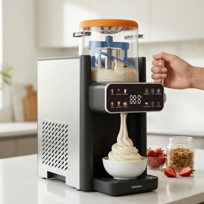 Porodo Lifestyle Frappé Ice Cream & Slushie Maker with Multi Texture Ice Maker - Image 3