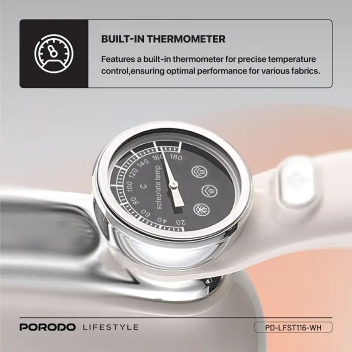 Porodo Lifestyle Retro Thermometer Steam & Heat Iron - Image 5