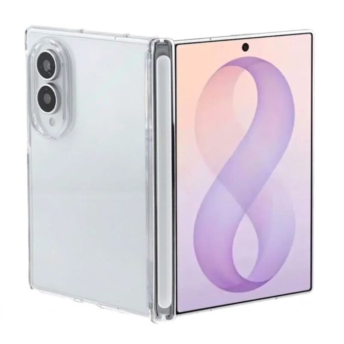 X Level Hinge Sparkling Clear Case for Samsung Galaxy Z Fold 8 - Image 2