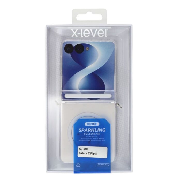 X level Hinge Sparkling Case for Samsung Galaxy Z Flip 8 - Image 4