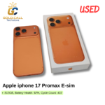 Used Apple iphone 17 Promax E-sim