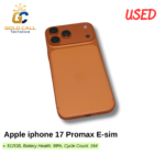 Used Apple iphone 17 Promax E-sim