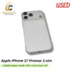 Used Apple iPhone 17 Promax 1-sim
